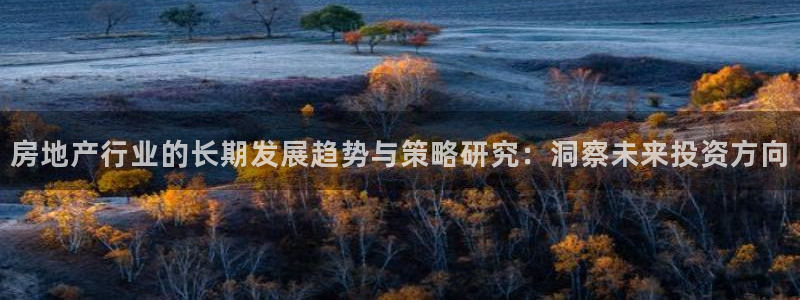天狮天狮娱乐娱乐q：房地产行业的长期发展趋势与策略研究：洞察