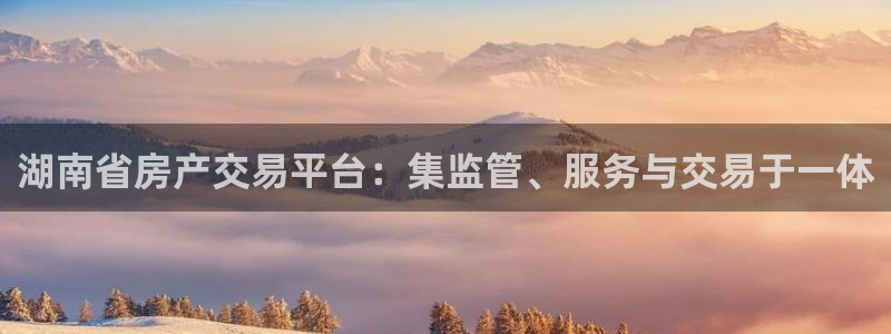 天狮娱乐950594：湖南省房产交易平台：集监管、服务与交易
