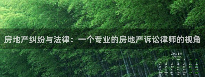 天狮娱乐登陆：房地产纠纷与法律：一个专业的房地产诉讼律师的视
