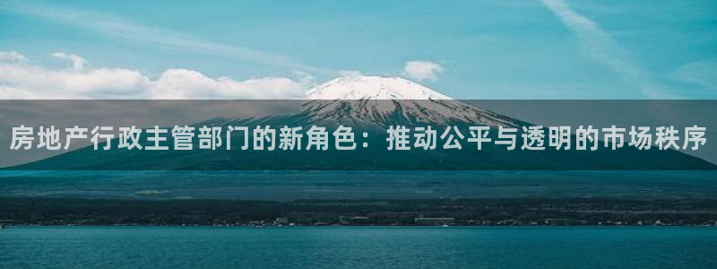 天狮娱乐扣扣29229：房地产行政主管部门的新角色：推动公平