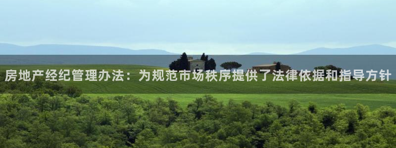 天狮娱乐行：房地产经纪管理办法：为规范市场秩序提供了法律依据