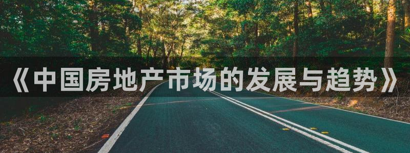 天狮娱乐指尖下：《中国房地产市场的发展与趋势》