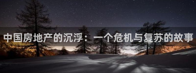 天狮娱乐官方代理：中国房地产的沉浮：一个危机与复苏的故事