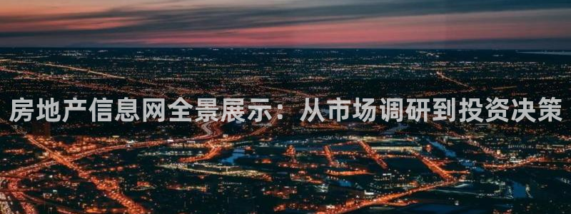 天狮娱乐然：房地产信息网全景展示：从市场调研到投资决策