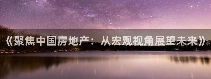 天狮娱乐：《聚焦中国房地产：从宏观视角展望未来》