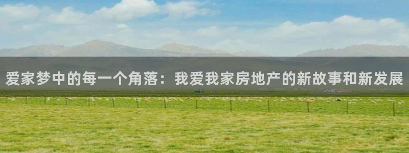 天狮娱乐 送彩金酷赢：爱家梦中的每一个角落：我爱我家房地产的