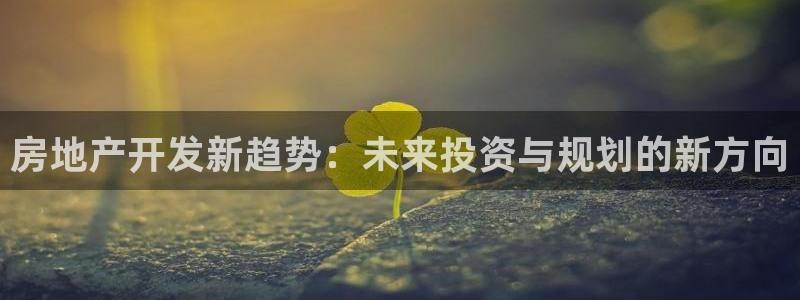 天狮娱乐 招商：房地产开发新趋势：未来投资与规划的新方向