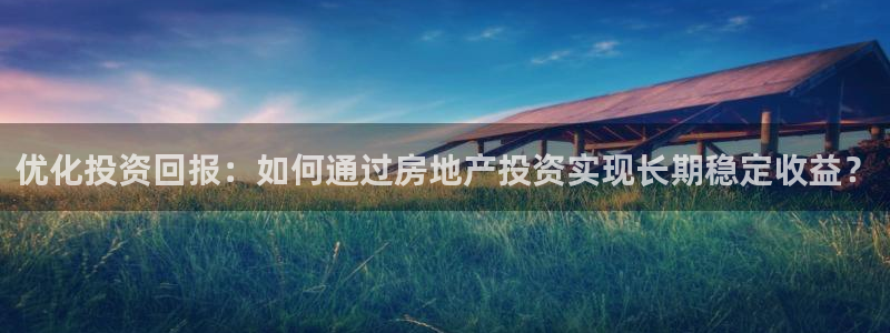 天狮娱乐股东主管：优化投资回报：如何通过房地产投资实现长期稳