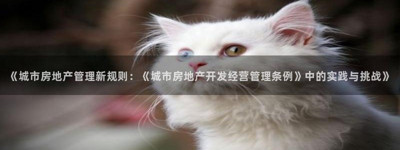 天狮娱乐丨天狮注册平台：《城市房地产管理新规则：《城市房地产